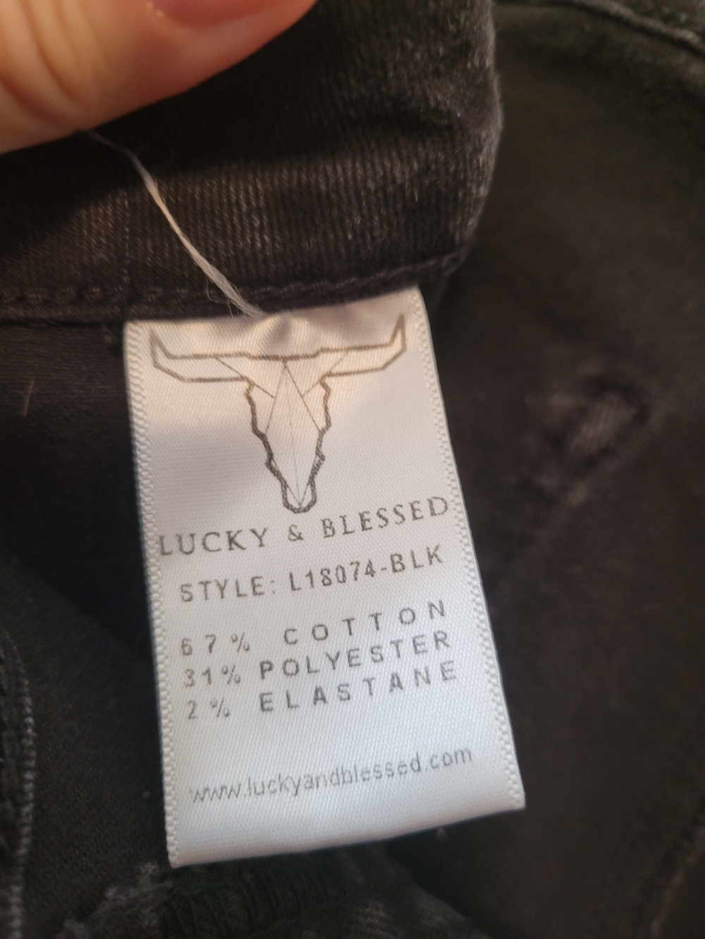 Lucky & Blessed Extreme Flare Bell Bottom Jeans Black Raw Hem Size 10 - Picture 9 of 9